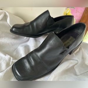 Zero studio black leather size 10 square toe shoe